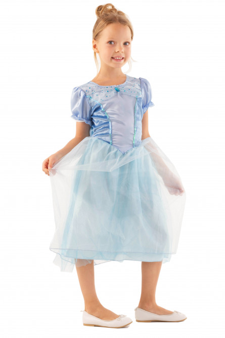 Детский костюм принцессы в голубом