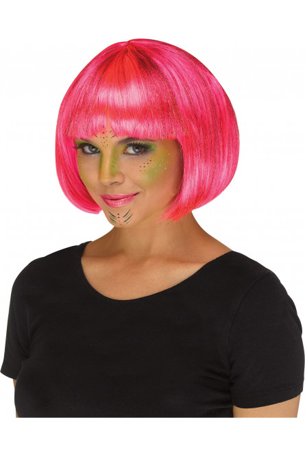 Розовый парик инопланетянки