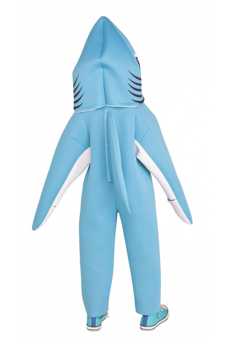 Детский бело-голубой костюм акулы