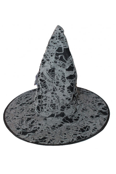Черная шляпа ведьмы с паутиной