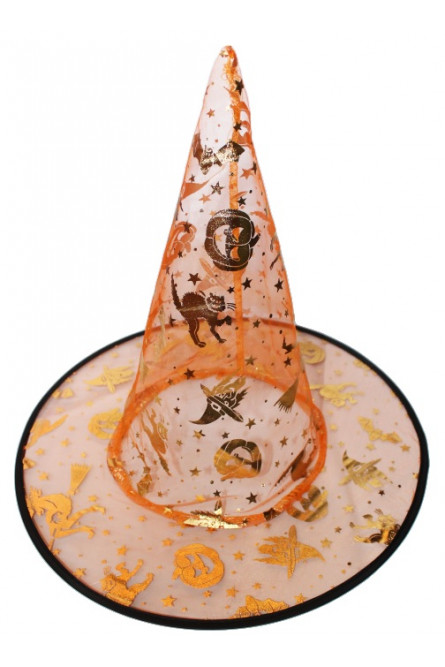 Детская оранжевая шляпа ведьмы