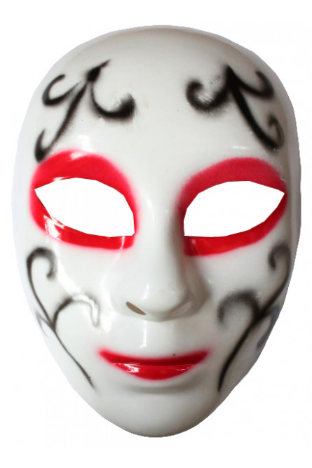 Карнавальная маска с черными узорами