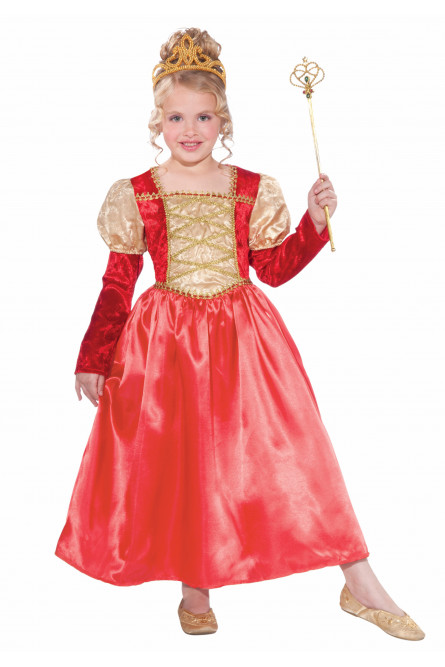 Детский костюм Принцессы в красно-золотом