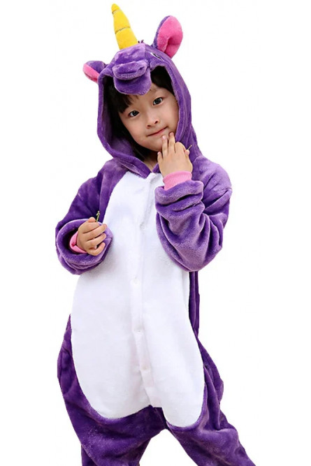 Детский кигуруми Фиолетовый Единорог
