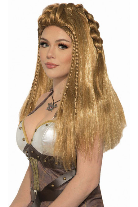 Светлый парик девушки викинга