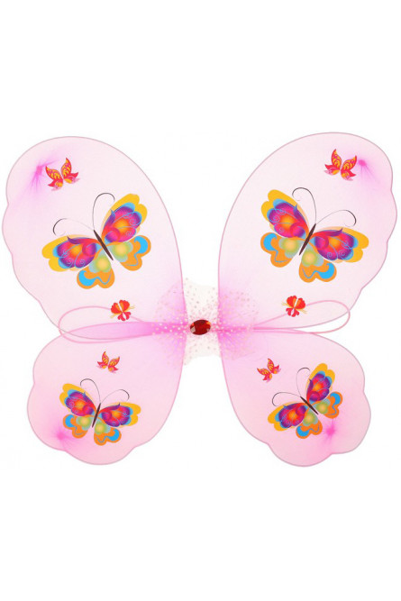 Крылья бабочки розовые с узорами