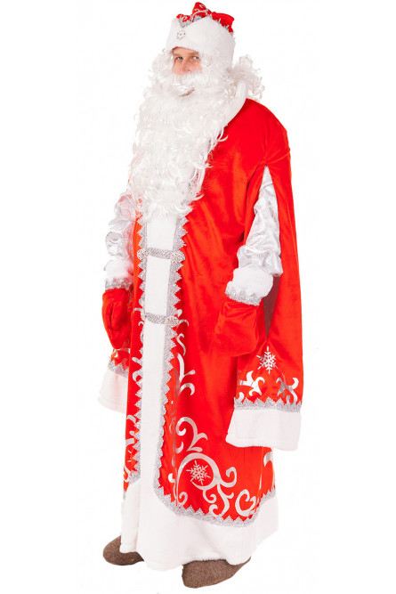 Взрослый красный костюм Сказочного Деда Мороза