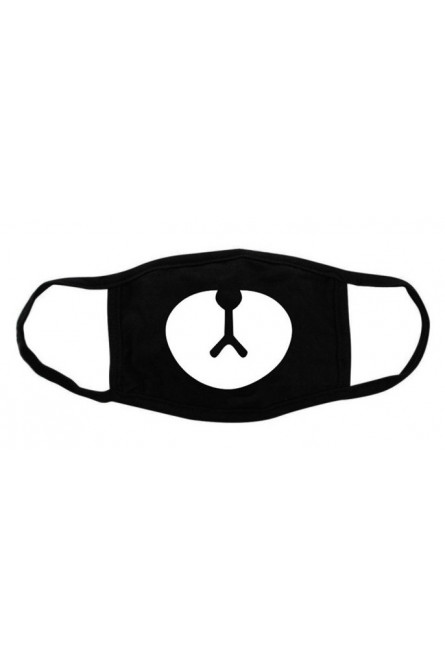 Черная защитная маска с принтом мордочки