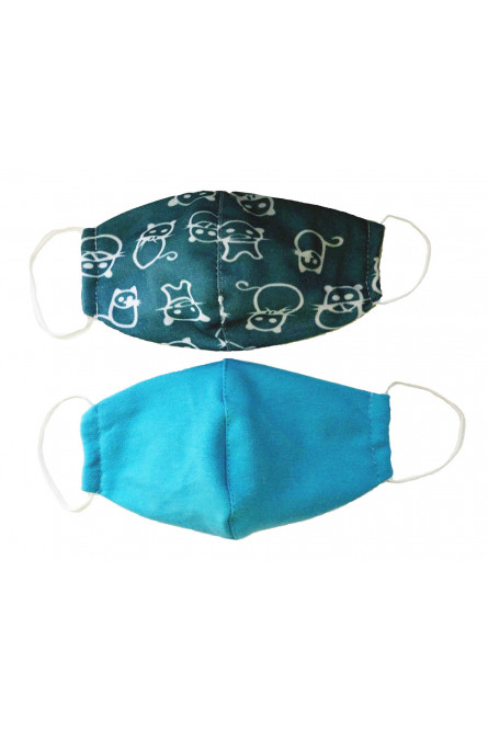 Набор детских защитных тканевых масок 2 шт.