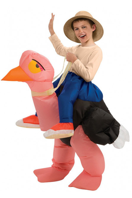 Детский надувной костюм Верхом на страусе