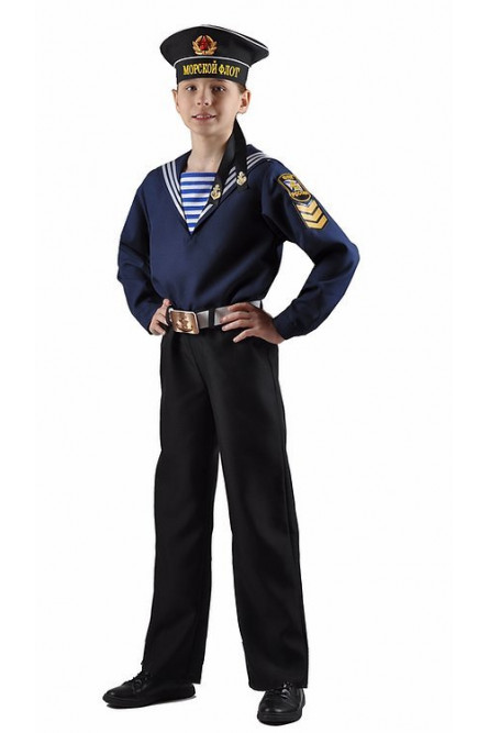 Детский костюм моряка с бескозыркой