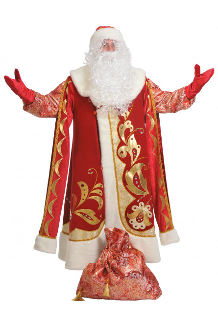 Взрослый костюм Деда Мороза Хохлома