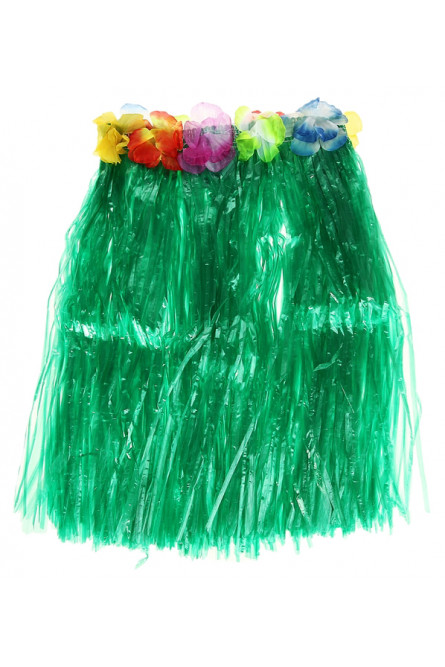 Зеленая гавайская юбка 40 см