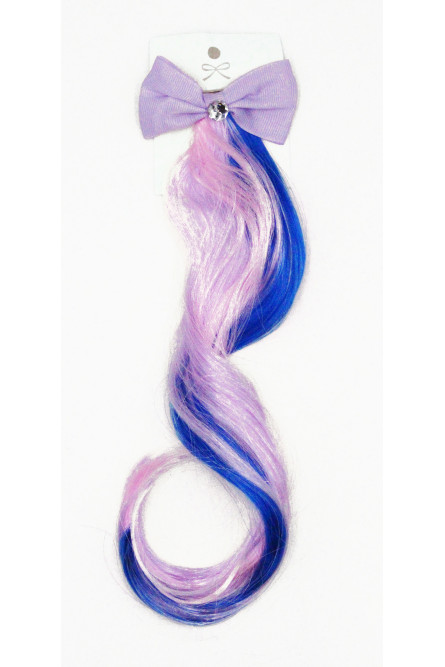 Цветная прядь с фиолетовым бантиком