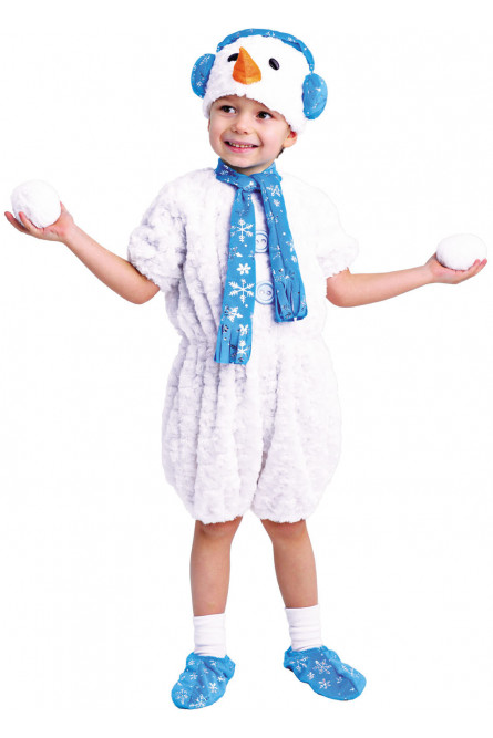 Детский костюм плюшевого Снеговичка