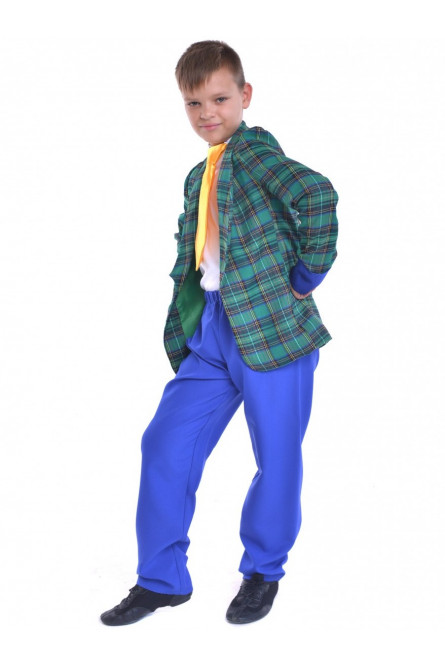 Детский сине-зеленый костюм стиляги