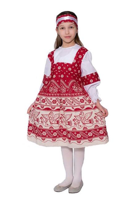 Детский русский купонный сарафан