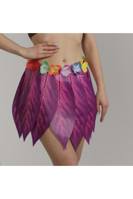 Гавайская юбка «Листики и цветочки»