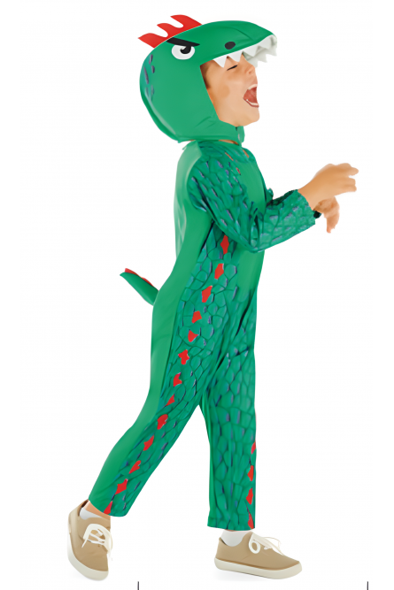 Детский зеленый костюм динозавра