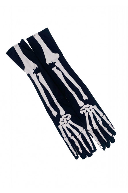 Карнавальные перчатки Скелет