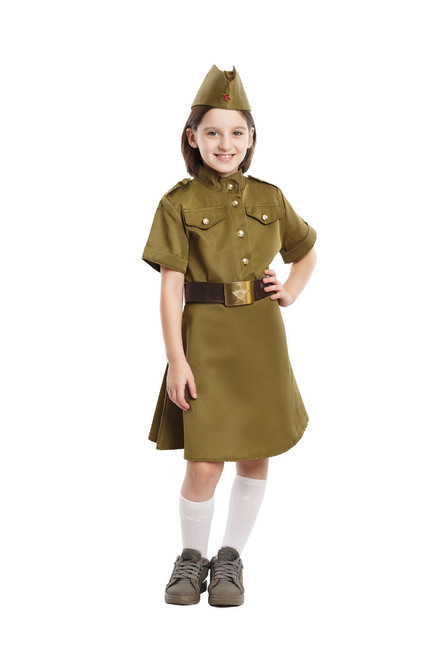 Военная форма детская Платье ВОВ люкс лайт