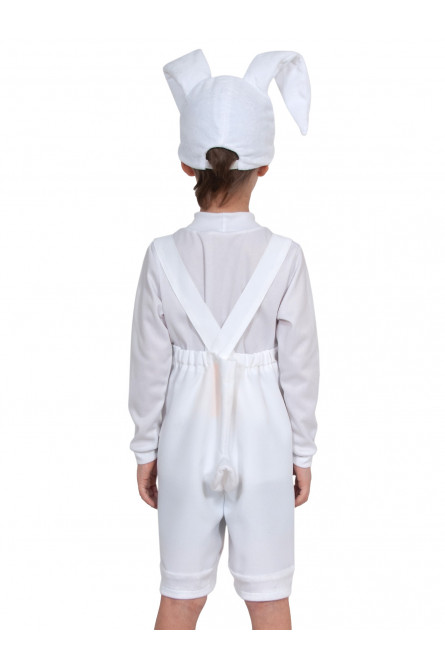 Карнавальный костюм белого зайчика плюш