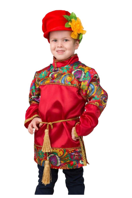 Детский атласный костюм Емели