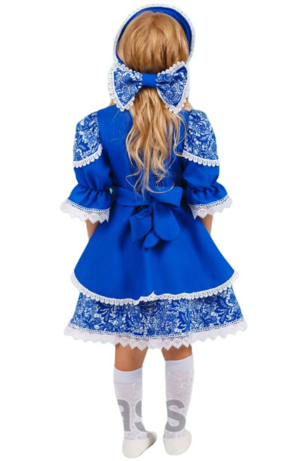 Детский синий костюм "Хороводная девочка"