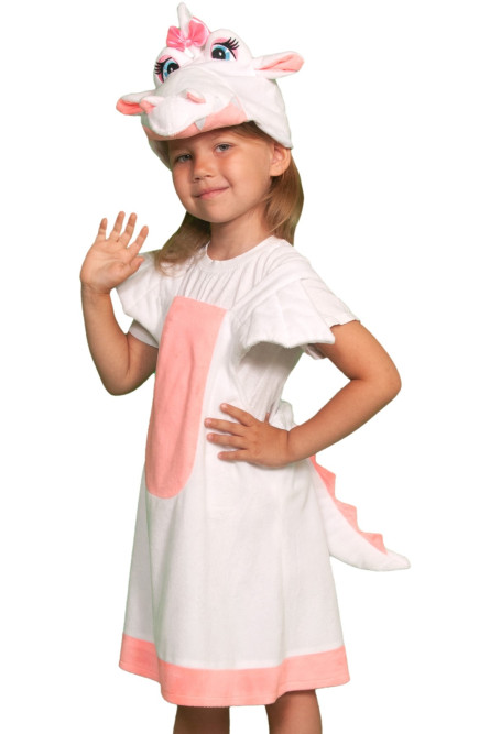 Детский костюм "Дракоша белая"