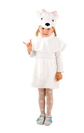 Детский костюм беленькой козочки