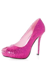 Розовые блестящие туфли