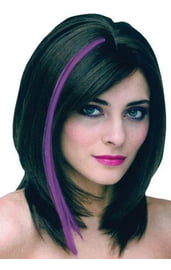 Фиолетовая прядь волос