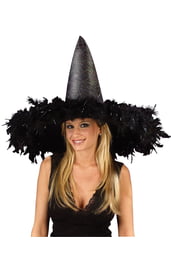 Шляпа ведьмы с перьями