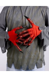 Красные перчатки демона с большими пальцами