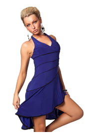 Синее латино платье