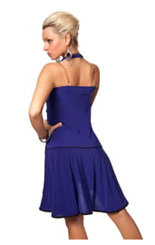 Синее латино платье