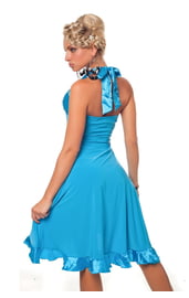 Голубое латино платье