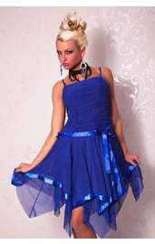 Синее легкое платье