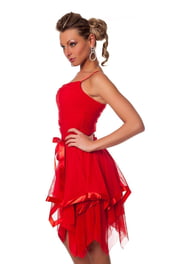 Красное легкое платье
