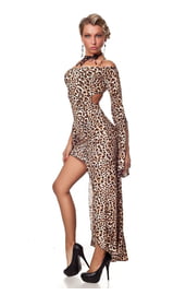 Леопардовое вечернее платье