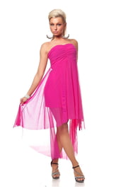 Шифоновое розовое платье