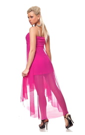 Шифоновое розовое платье