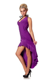 Длинное фиолетовое платье сальса