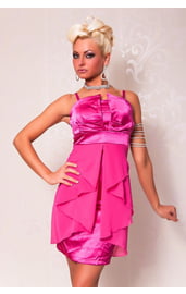 Розовое платье с шифоном