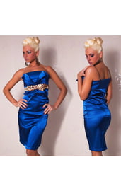 Синее платье-футляр