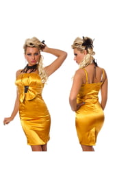 Золотое облегающее платье