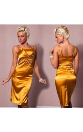Золотое платье-карандаш до колен