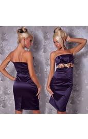 Фиолетовое платье-футляр