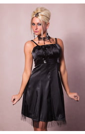 Платье с пайетками черное