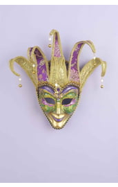 Фиолетово-золотая венецианская маска